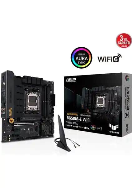 ASUS TUF GAMING B650M-E WIFI DDR5 Anakartı Yüksek Performans ve Bağlantı Özellikleriyle