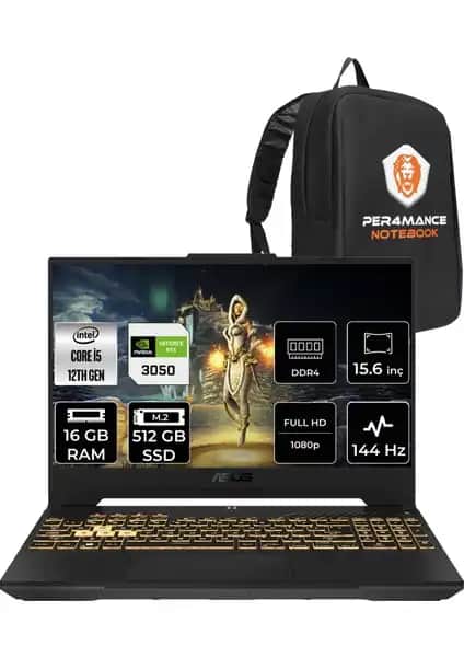 Asus TUF Gaming F15 FX507ZC4: Güçlü Donanım ve Dayanıklılığı Bir Araya Getiren Oyun Dizüstü Bilgisayarı