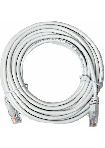 Ata Elektronik 15 Metrelik RJ45 Cat5 Ethernet Kablosu Modem ve Tivibu Arasında Güvenilir Bağlantı