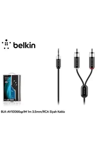 Belkin 1 Metre 3.5 mm RCA Siyah Kablo: Yüksek Kalite ve Güvenilirlik Sunar