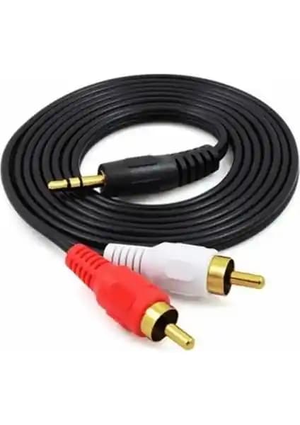 Boblov 1.5 Metre Stereo Lale Kablo 3.5 mm ve RCA Bağlantı Seçenekleriyle Ses Kalitesini Artırır