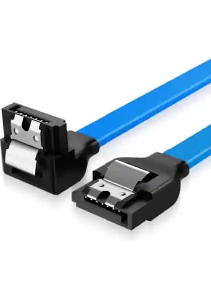 Boblov Sata 3.0 Kilitli Data Kablo 90 Derece, HDD ve SSD Bağlantısı için Güvenilir Çözüm