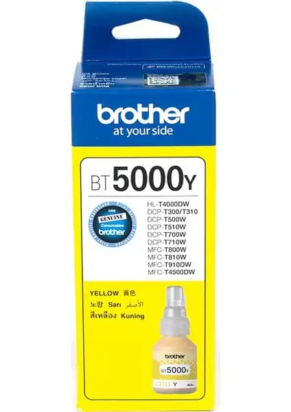 Brother BT5000Y Sarı Mürekkep Kartuşu: Yüksek Kapasiteli ve Uyumlu Renkli Baskı Çözümü