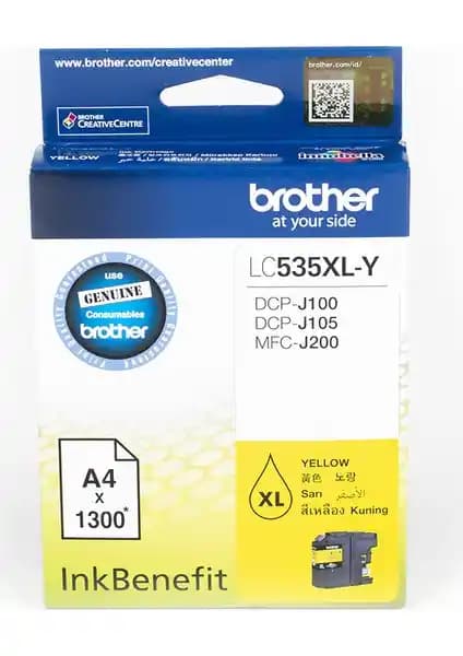 Brother LC535XLY Sarı Mürekkep Kartuşu Yüksek Kapasiteli Renkli Baskı Çözümü
