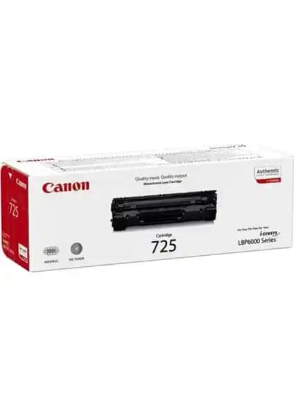 Canon CRG-725 Siyah Toner Kartuşu Yüksek Performans ve Dayanıklılık Sağlar