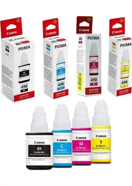Canon GI-490 Mürekkep Kartuşu 4 Renkli Yüksek Kalite Baskı Çözümleri
