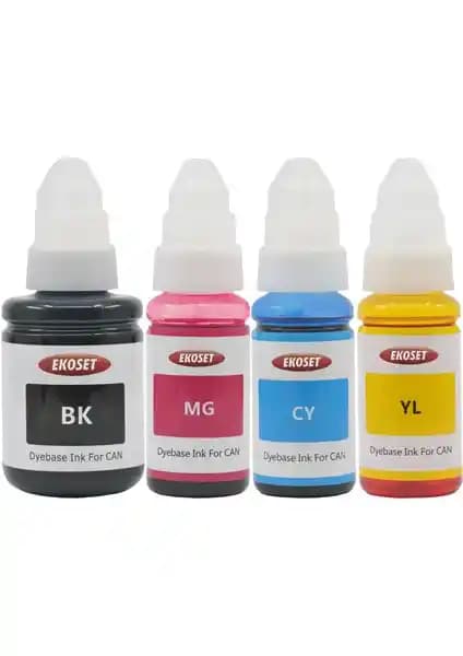 Canon Pixma G3400 ve G3410 Serisi Uyumlu Ekoset Mürekkep Seti Yüksek Kalite ve Ekonomik Çözüm
