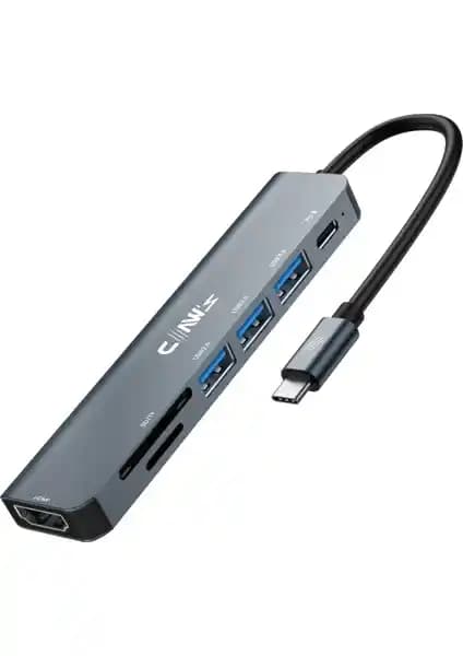 Claw's CHUB007-P 7in1 Çoklayıcı HUB ile Çoklu Bağlantı ve Yüksek Performans