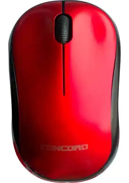 Concord C-13 Kablosuz Optik Mouse Kırmızı - Ergonomik ve Yüksek Performanslı Tasarım