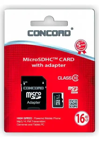 Concord Micro SD Hafıza Kartı: Güçlü ve Çok Yönlü Depolama Çözümü