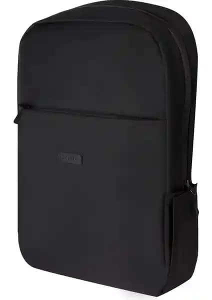 D'Vers Su Geçirmez Fermuar Detaylı Siyah Sırt Çantası 15.6 İnç Laptop Uyumlu ve Dayanıklı Tasarım