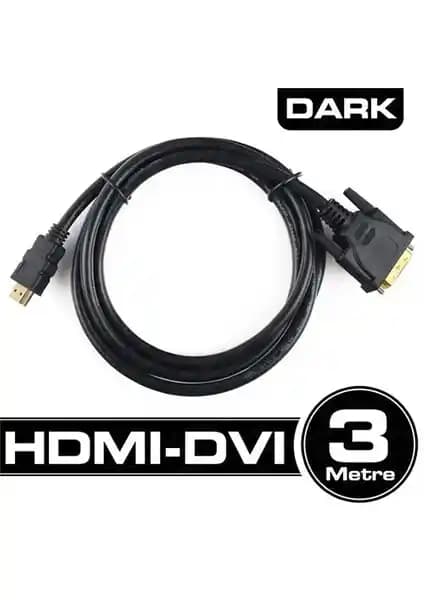 Dark 3 Metre DVI HDMI Çift Yönlü Görüntü Bağlantı Kablosu Teknik Özellikleri ve Kullanım Alanları