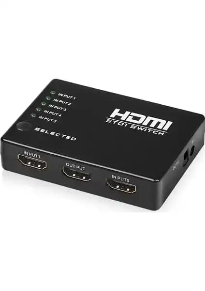 Dark 5 Giriş 1 Çıkış HDMI Switch ile yüksek performanslı görüntü ve ses aktarımı