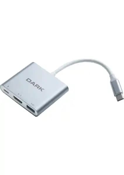 Dark DK-AC-U31X32 Çok Fonksiyonlu Type-C Adaptör ile Yüksek Kaliteli Bağlantı