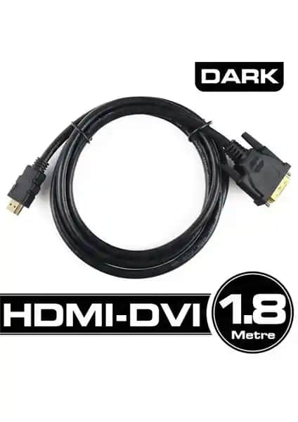 Dark DK-CB-DVIXHDMIL180: Yüksek Kaliteli 1.8 Metre HDMI DVI Çift Yönlü Kablo