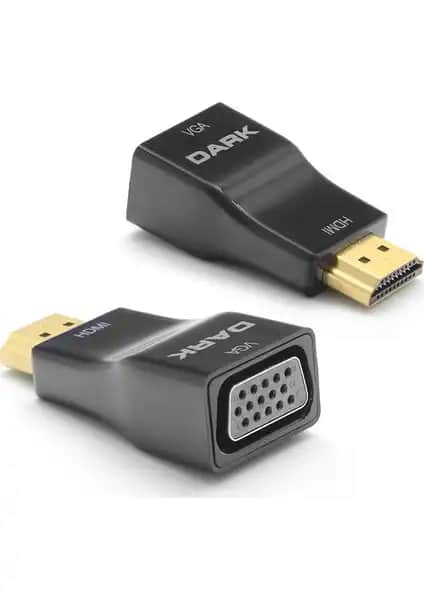Dark HDMI to VGA Dijital - Analog Dönüştürücü ile Eski ve Yeni Cihazlar Arasında Bağlantı Kurun