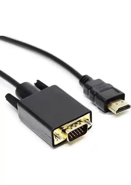 Dark HDMI to VGA Dönüştürücü Kablo 1.8 Metre Uzunlukta Modern ve Dayanıklı Tasarım