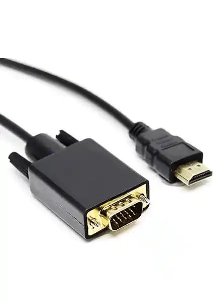 Dark HDMI to VGA Dönüştürücü Kablo 1.8 Metre Uzunlukta Modern ve Dayanıklı Tasarım