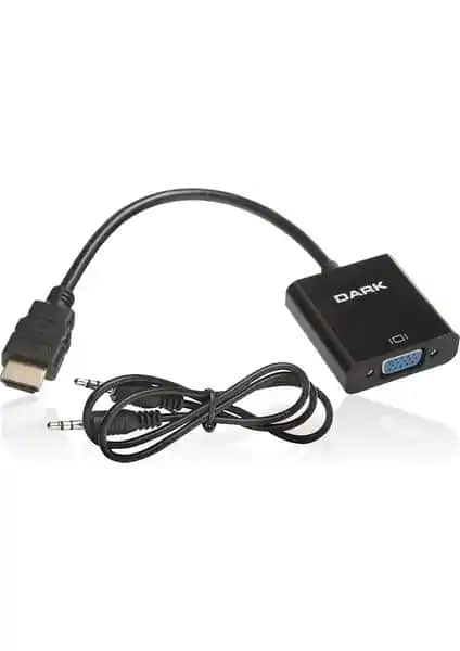 Dark HDMI to VGA + Ses Dönüştürücü ile Yüksek Kaliteli Görüntü ve Ses Deneyimi