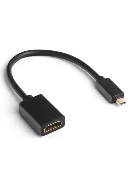 Dark Micro HDMI to HDMI Dönüştürücü Kablo Profesyonel Görüntü Aktarımı İçin Dayanıklı ve Taşınabilir