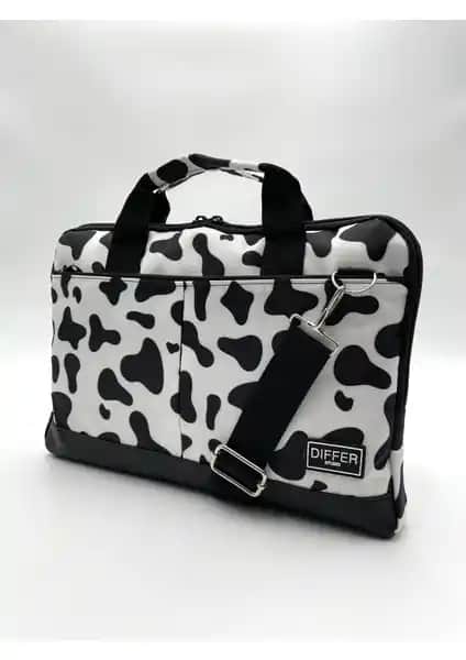 Differ Studio 15.6'' İnek Desenli Notebook Çantası Şık ve Dayanıklı Tasarım