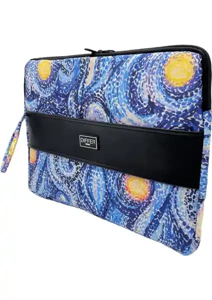 Differ Studio 15.6'' Van Gogh Desenli Su Geçirmez Kılıf ile Şıklık ve Koruma Sağlayın