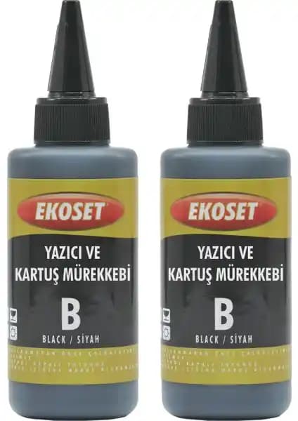Ekoset Canon ve Tanklı Yazıcı Siyah Mürekkep 200ml Yüksek Kalite ve Ekonomik Çözüm