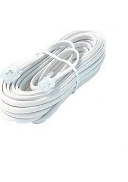 Elektromer ADSL Modem ve Telefon Hat Kablo Kökeni 10 Metre Beyaz Uçlu Pratik Çözüm