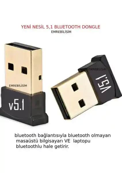 Emre Bilişim Bluetooth Adaptörü: Masaüstü ve Laptoplar için Kablosuz Bağlantı Çözümü