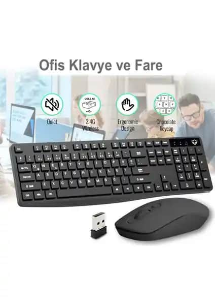 Emtu Life SC601 Kablosuz Klavye ve Mouse Seti Günlük Kullanım İçin Uygun ve Şık Tasarım