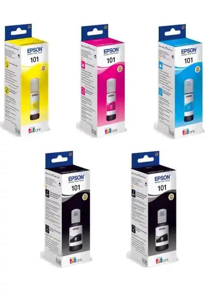 Epson 101 Ecotank L6190 Uyumlu 4+1 Mürekkep Takımı - Yüksek Kalite ve Ekonomik Çözüm