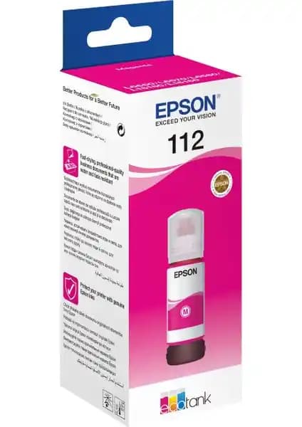 Epson 112 Kırmızı Mürekkep Şişesi: Yüksek Kalite ve Uyumlu EcoTank Mürekkep Çözümü