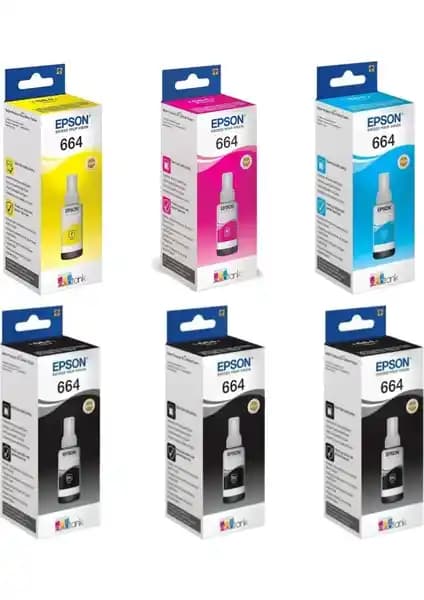 Epson 664 Serisi EcoTank Uyumlu Mürekkep Seti 4 Litrelik Pratik ve Ekonomik Çözüm