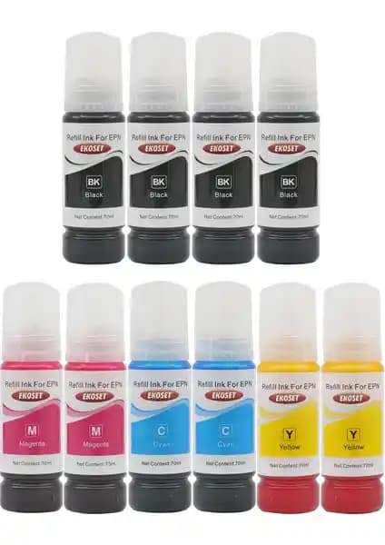 Epson Ecotank L serisi uyumlu mürekkep seti yüksek performans ve ekonomik çözüm