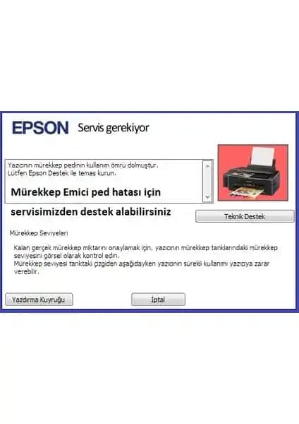 Epson L Serisi Mürekkep Ped Reset Programı ile Yazıcı Bakımını Kolaylaştırın