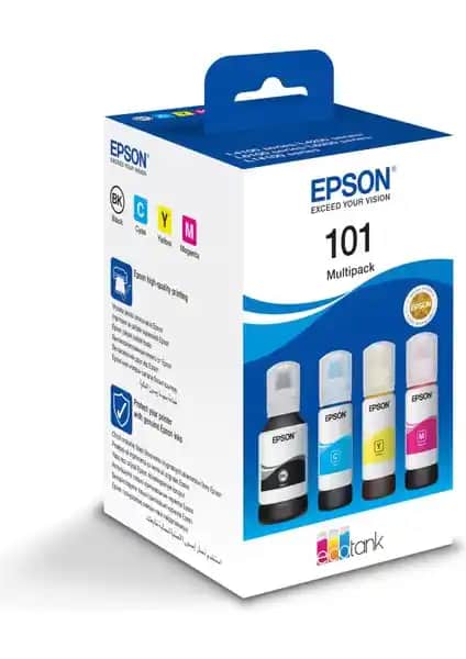 Epson T101 Ecotank Çok Renkli Baskı Seti Yüksek Kalite ve Ekonomik Çözüm