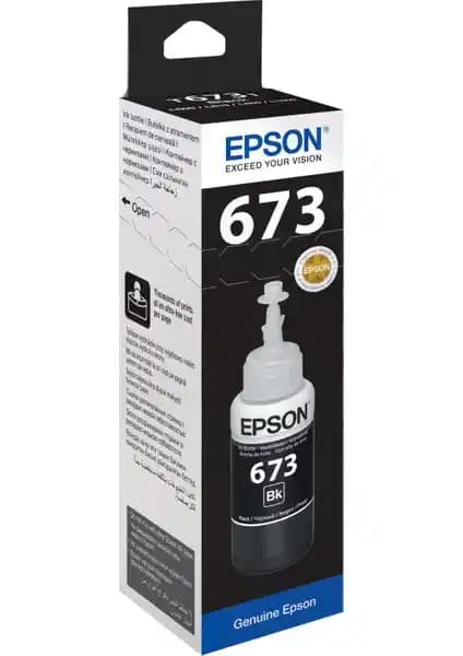 Epson T6731 L800 Siyah Mürekkep Kartuşu 70ml Orijinal Yüksek Kapasiteli Baskı Performansı