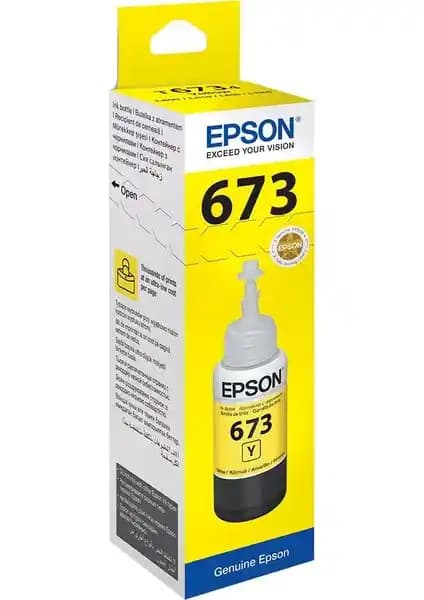 Epson T6734 Sarı Mürekkep L800 ve L1800 Modelleri için Yüksek Kalite Orijinal Mürekkep