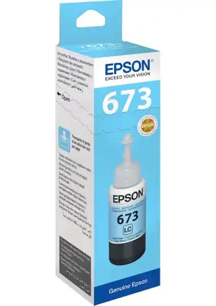 Epson T6735 L800 Açık Mavi Mürekkep Kartuşu Yüksek Kapasiteli Orijinal Baskı Çözümü