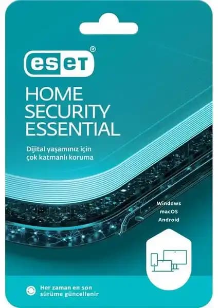 Eset Home Security Essential 5 Kullanıcı 1 Yıl Kutu ile Güvenli Dijital Yaşam Sağlayın