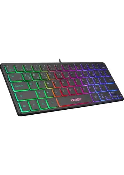 Everest KB-73M Minico USB Rainbow Aydınlatmalı Q Klavye İnceleme ve Özellikleri