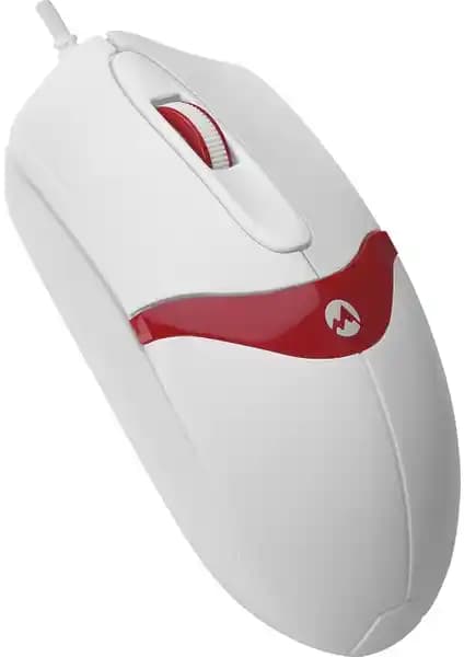 Everest SM-220 USB 1200 DPI Kablolu Mouse Beyaz-Kırmızı Modern Tasarım