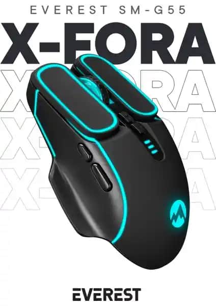 Everest SM-G55 X-FORA Led Aydınlatmalı Oyun Faresi Performans ve Estetik Buluşması