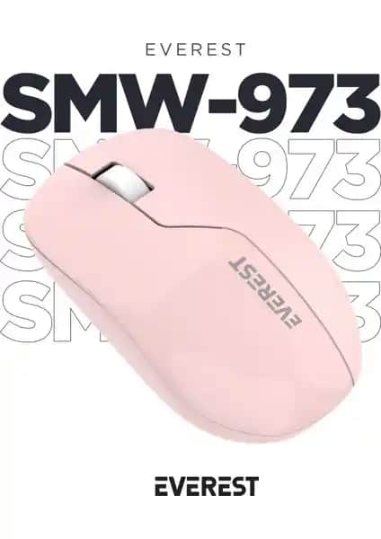 Everest SMW-973 Pembe Kablosuz Mouse: Şık ve Ergonomik Tasarımıyla Günlük Kullanım İçin Uygun