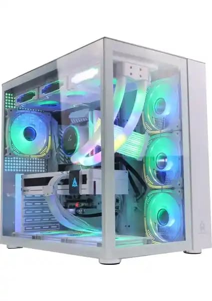Game Master F-7 Beyaz RGB Fanlı Bilgisayar Kasası Gelişmiş Soğutma ve Geniş Uyumluluk