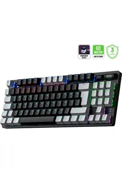 GamePower Eva 5 60M Mekanik Blue Switch Türkçe Q 88 Tuş USB Gaming Klavye