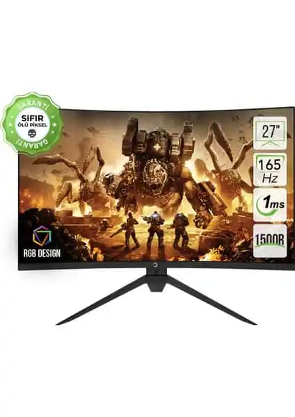 Gamepower Intense X20 27 İnç 165Hz 1ms Kavisli Oyun Monitörü Performans ve Tasarım Özellikleri