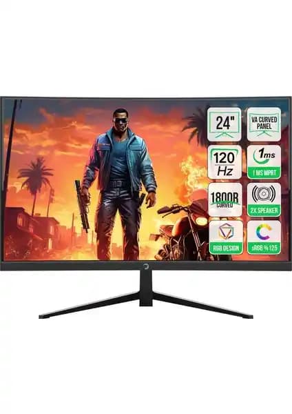 GamePower Vivid F10 24 İnç Kavisli RGB Oyun Monitörü Yüksek Performans ve Görüntü Kalitesi