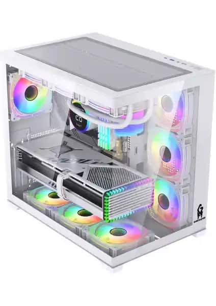 GM Game Master F-7 Lite ATX Beyaz Gaming Kasa: Şık ve Yüksek Performanslı Bilgisayar Kasası