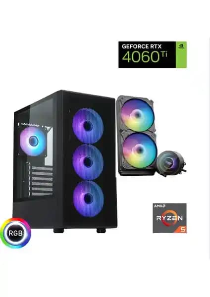 Güneysu Gaming R5-4060TI: Güçlü Donanım ve Estetik Tasarım ile Yüksek Performanslı Oyun Bilgisayarı
